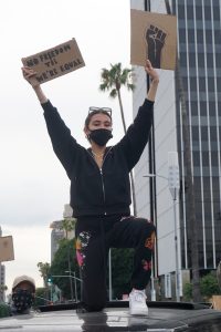 Madison Beer Protesting