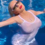 Christina Aguilera White Dress Pool