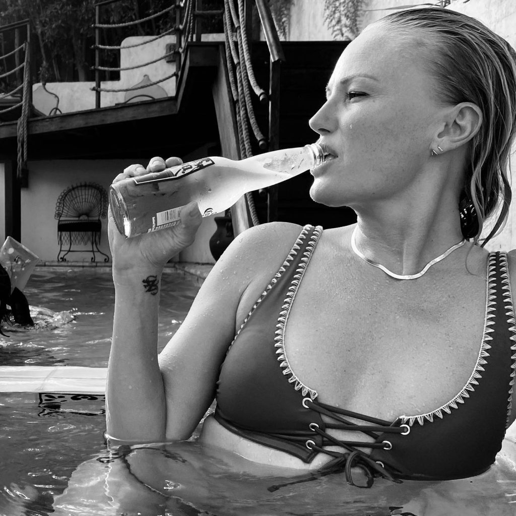 Malin Ackerman Drinking Bikini