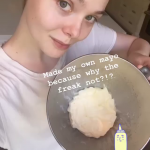 Elle Fanning White Mayo