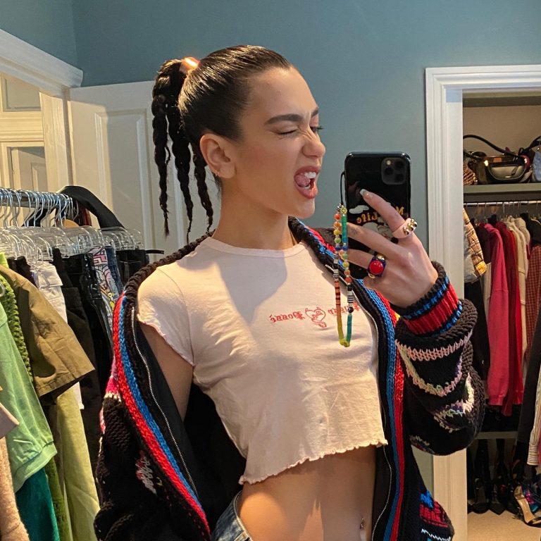 Dua Lipa Braless Of The Day 