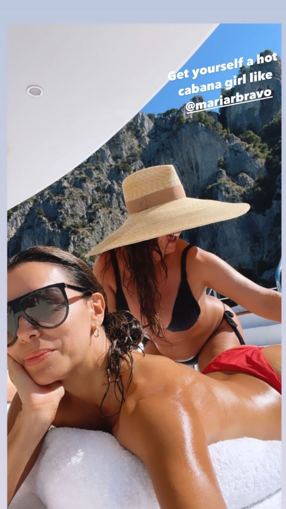 Eva Longoria Topless Tanning