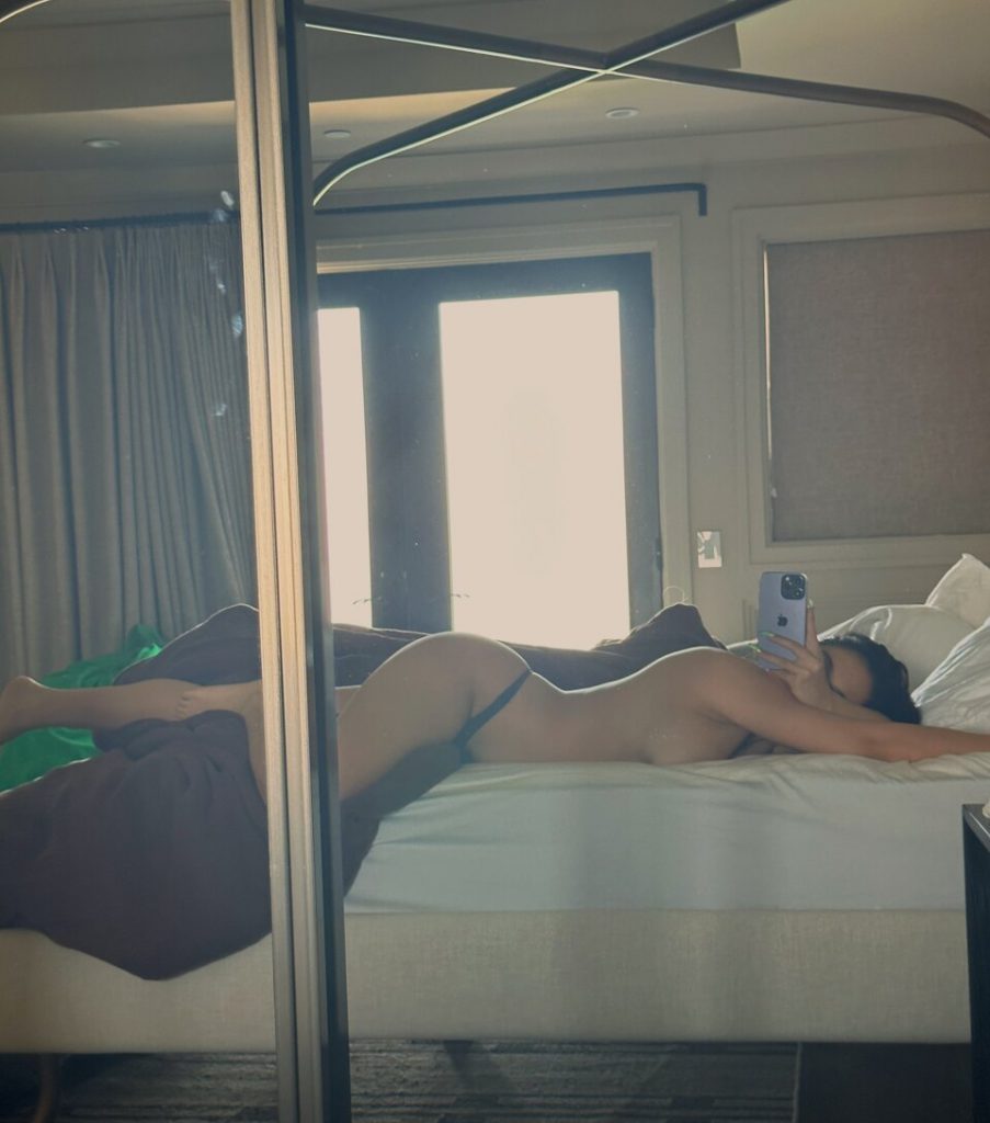 Stella Hudgens Topless Bed Selfie Of The Day