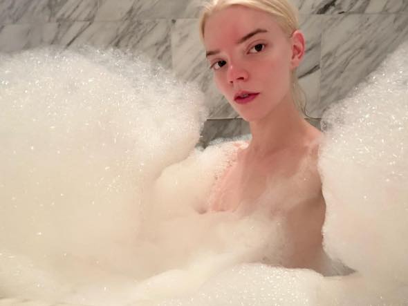 Anya Taylor-Joy Bathtub Selfie of the Day