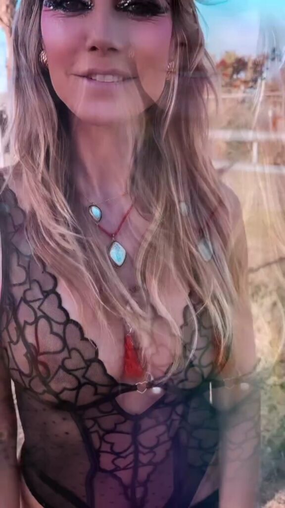 Heidi Klum’s Got her Old Lady Titties Out in a Sheer Body Suit of the Day