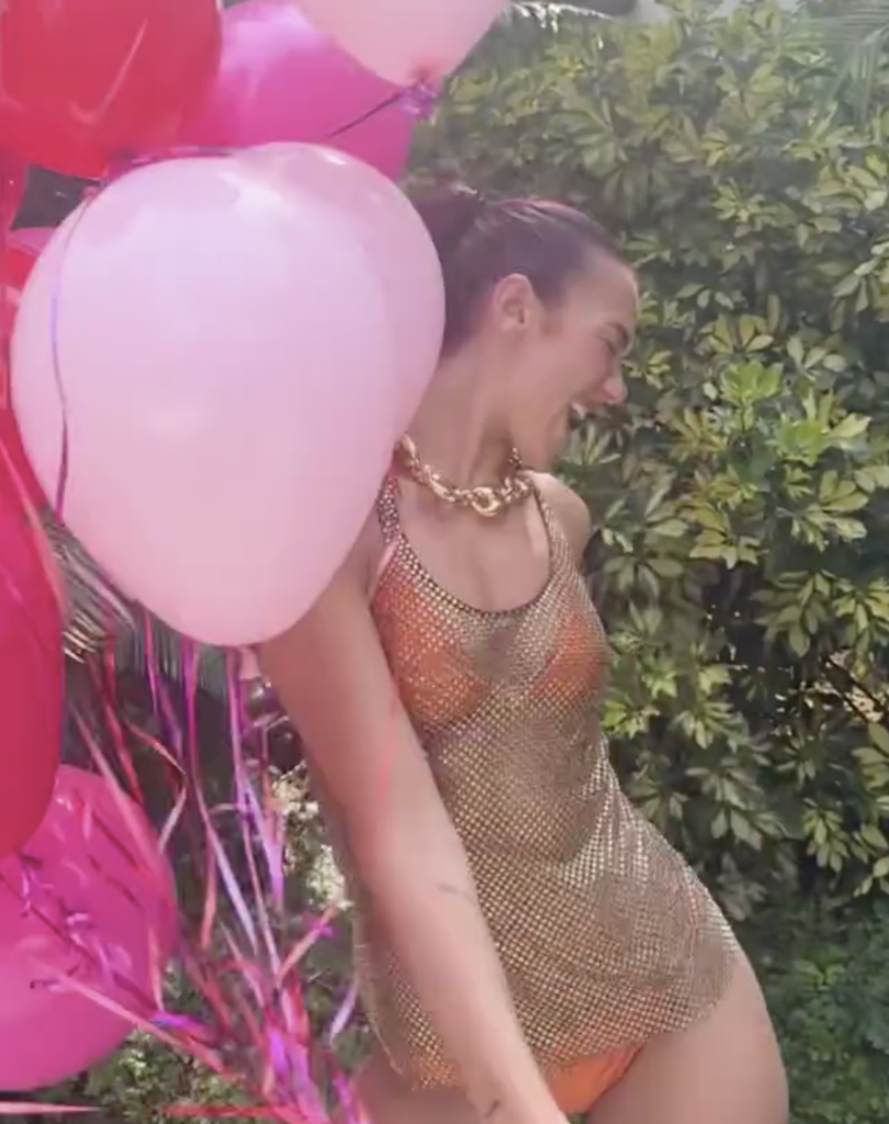 Dua Lipa in a Bikini with Balloons of the Day