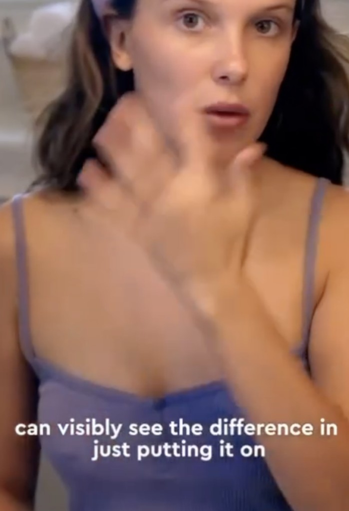 Millie Bobby Brown Jovi’s hard Nipples for Make-Up of the Day